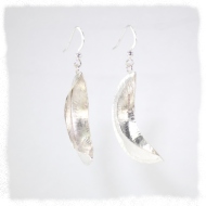 SIlver boat earrings